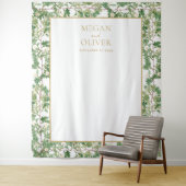 Eleganter botanischer Garten Hochzeit Wandteppich (Beispiel)