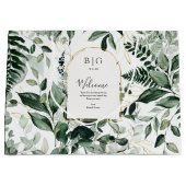 Eleganter Botanischer Garten Hochzeitsempfang Große Geschenktüte (Vorderseite)