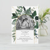 Eleganter Botanischer Garten Modernes Foto Einladung (Stehend Vorderseite)