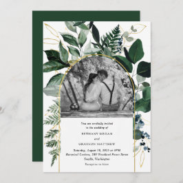 Eleganter Botanischer Garten Modernes Foto Einladung