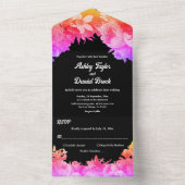 Eleganter botanischer Garten Neon All In One Einladung (Innen Boden)