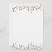 Eleganter botanischer Garten Rose Einladung Hochze (Rückseite)