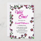 Eleganter botanischer Garten Rose Florenz 1. Gebur Einladung (Vorderseite)