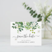 Eleganter botanischer Garten Save the Date Postkarte (Stehend Vorderseite)