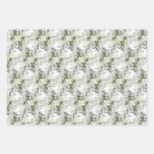 Eleganter botanischer grüner Eukalyptus geometrisc Geschenkpapier Set (Vorderseite)