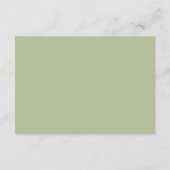 Eleganter Botanischer Hochzeits-Website-QR-Code Begleitkarte (Rückseite)