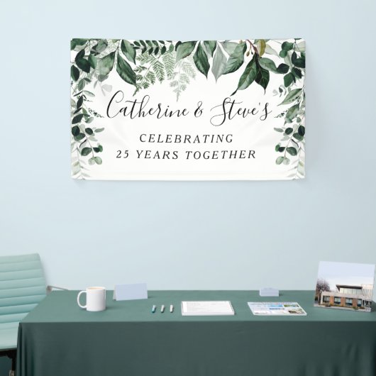 Eleganter botanischer Hochzeitstag Banner (Messeveranstaltung)