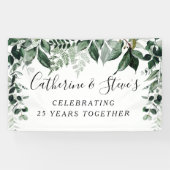 Eleganter botanischer Hochzeitstag Banner (Horizontal)