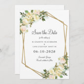 Eleganter Botanischer Hochzeitstil Save The Date (Vorne/Hinten)