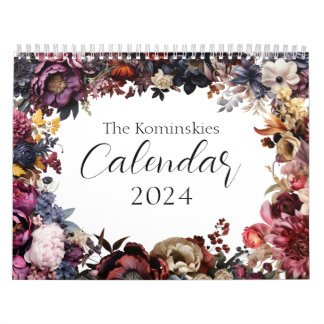 Eleganter botanischer Kalender