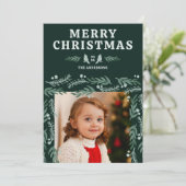 Eleganter botanischer Kardinal Feiertagskarte (Stehend Vorderseite)