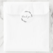 Eleganter botanischer Kranz Vielen Dank Runder Aufkleber (Tasche)