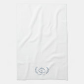 Eleganter botanischer Laurel Individuelle Name Dus Geschirrtuch (Vertikal)