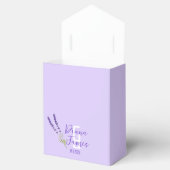Eleganter botanischer Lavendel Wedding danke Geschenkschachtel (Geöffnet)