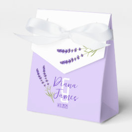 Eleganter botanischer Lavendel Wedding danke Geschenkschachtel