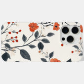 Eleganter botanischer & leaf iPhone Case (Rückseite (Horizontal))