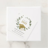 Eleganter botanischer Leafy Wreath Gold Abschluss Geschenkanhänger (Beispiel)