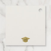 Eleganter botanischer Leafy Wreath Gold Abschluss Geschenkanhänger (Rückseite)