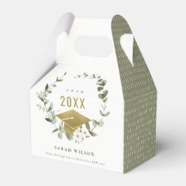 Eleganter botanischer Leafy Wreath Gold Abschluss Geschenkschachtel