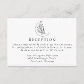 Eleganter Botanischer Mond und Sterne Hochzeitsemp Begleitkarte (Vorderseite)