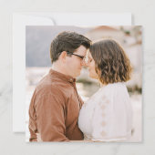 Eleganter botanischer Mond und Sterne Schwarz und Save The Date (Rückseite)