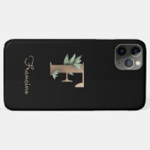 Eleganter Botanischer Monogram Gold Letter F Case-Mate iPhone Hülle (Rückseite (Horizontal))