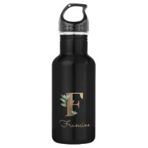 Eleganter Botanischer Monogram Gold Letter F