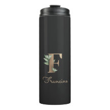 Eleganter Botanischer Monogram Gold Letter F
