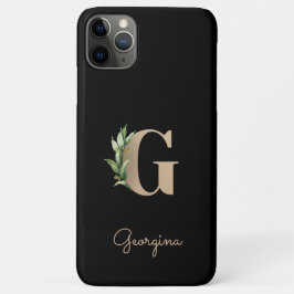 Eleganter Botanischer Monogram Gold Letter G Case-Mate iPhone Hülle
