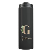Eleganter Botanischer Monogram Gold Letter G