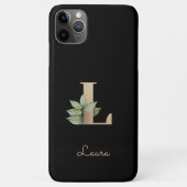 Eleganter Botanischer Monogram Gold Letter L Case-Mate iPhone Hülle (Rückseite)
