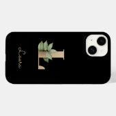 Eleganter Botanischer Monogram Gold Letter L Case-Mate iPhone Hülle (Rückseite (Horizontal))