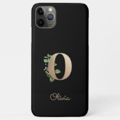 Eleganter Botanischer Monogram Gold Letter O Case-Mate iPhone Hülle (Rückseite)
