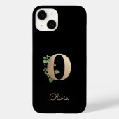 Eleganter Botanischer Monogram Gold Letter O Case-Mate iPhone Hülle (Rückseite)