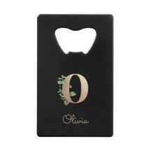 Eleganter Botanischer Monogram Gold Letter O