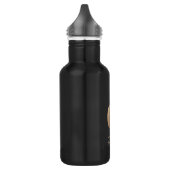 Eleganter Botanischer Monogram Gold Letter Q Edelstahlflasche (Links)