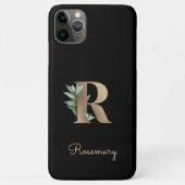 Eleganter Botanischer Monogram Gold Letter R Case-Mate iPhone Hülle (Rückseite)