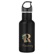 Eleganter Botanischer Monogram Gold Letter R