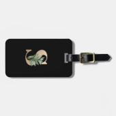 Eleganter Botanischer Monogram Gold Letter S Gepäckanhänger (Vorderseite horizontal)