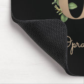 Eleganter Botanischer Monogram Letter O Mousepad (Ecke)