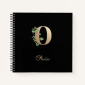 Eleganter Botanischer Monogram Letter O Notizblock (Vorderseite)
