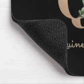 Eleganter Botanischer Monogram Letter Q Mouse Pad Mousepad (Ecke)