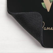 Eleganter Botanischer Monogram Letter V Mouse Pad Mousepad (Ecke)