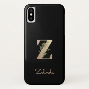 Eleganter Botanischer Monogram Letter Z Case-Mate iPhone Hülle