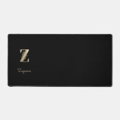 Eleganter Botanischer Monogram Letter Z Schreibtischunterlage (Vorderseite)