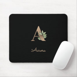 Eleganter Botanischer Monogramm-Brief A Mousepad