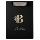 Eleganter Botanischer Monogramm-Brief B Klemmbrett (Vorderseite)