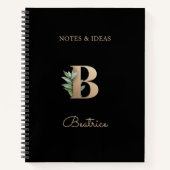 Eleganter Botanischer Monogramm-Brief B Notizblock (Vorderseite)
