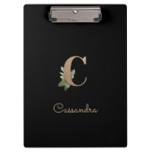 Eleganter Botanischer Monogramm-Brief C Klemmbrett (Vorderseite)