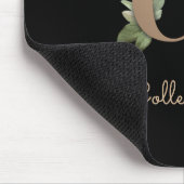 Eleganter Botanischer Monogramm-Brief C Mousepad (Ecke)